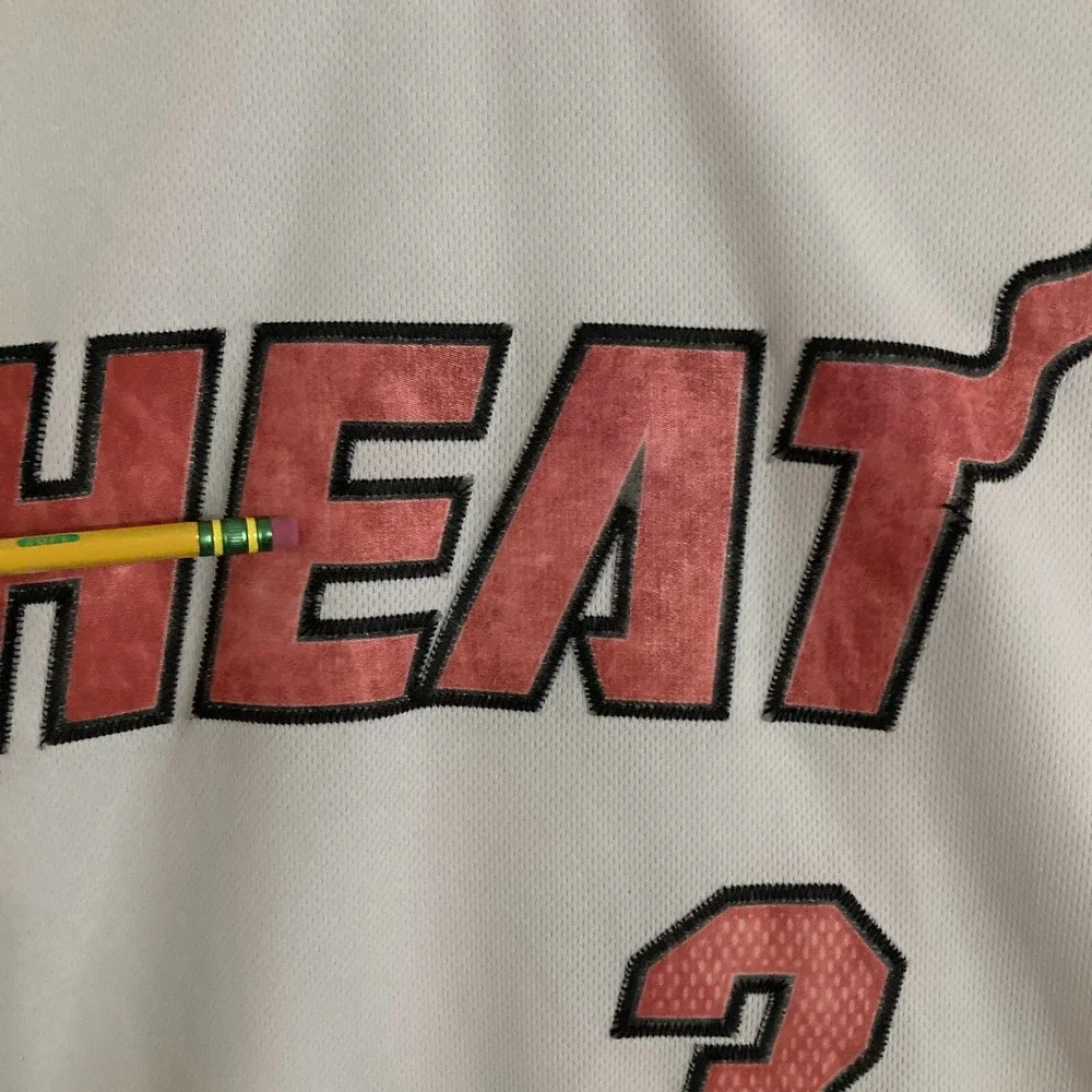 Adidas Authentics Miami Heat Dwayne Wade Jersey‎ Mens XL +2 Embroidered Swingman
